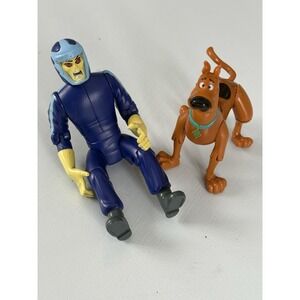 2pcs 5'' Scooby Doo Series 1 Scooby & The Phantom Racer Villains Figures Kid Toy